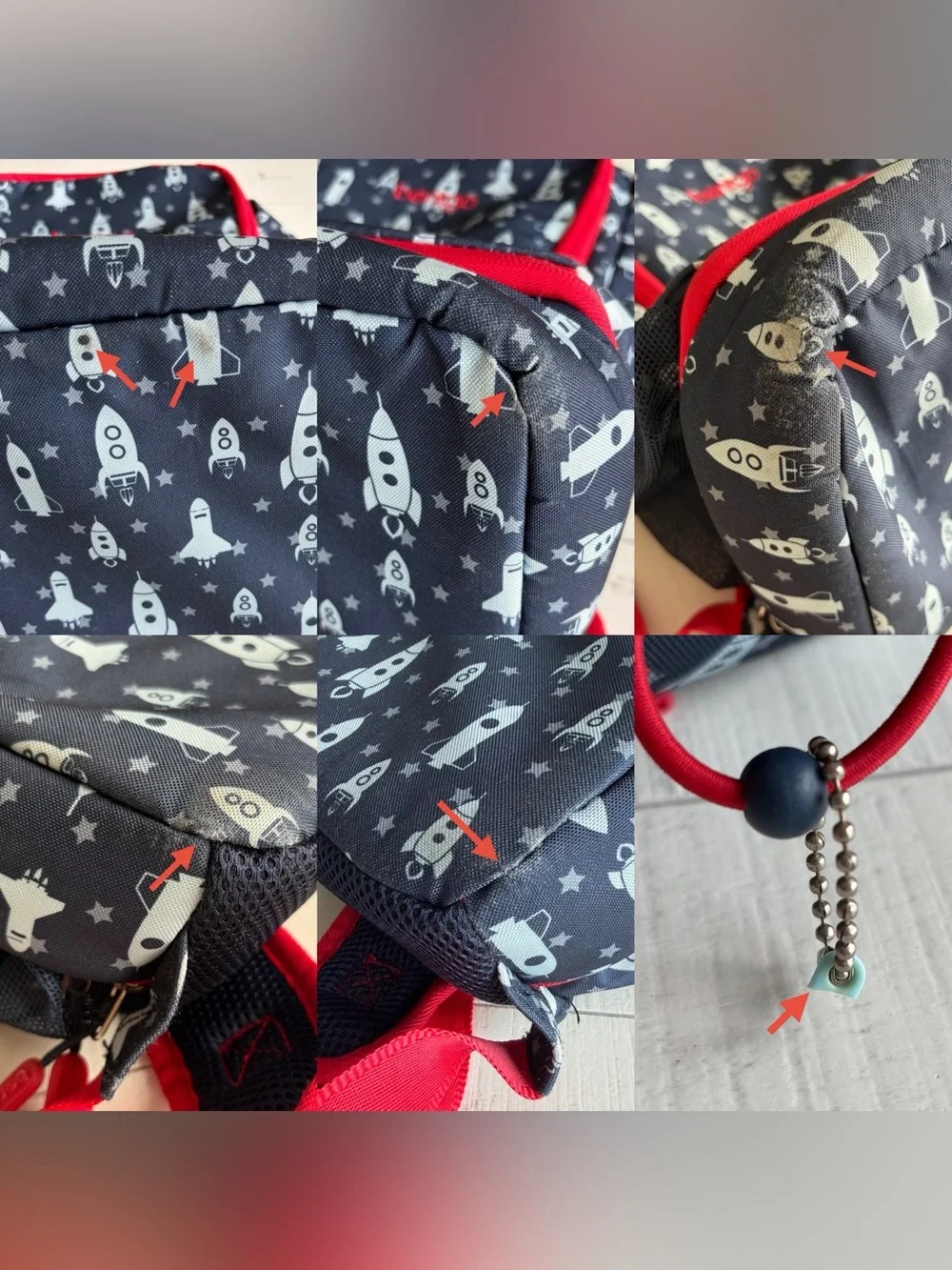 Bentgo 2-in-1 Kids Navy Rocket Print Backpack with Built-in Lunch Bag
